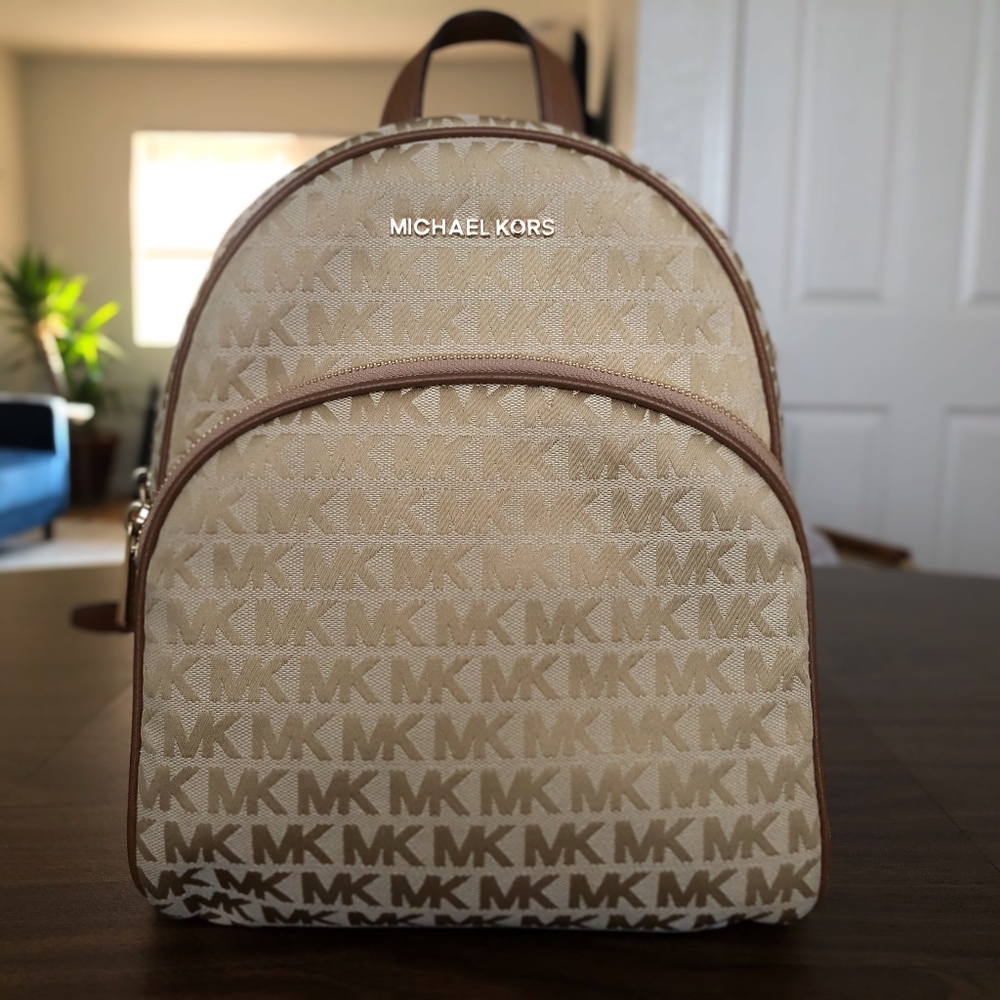 Michael Kors Abbey Signature Jacquard Backpack